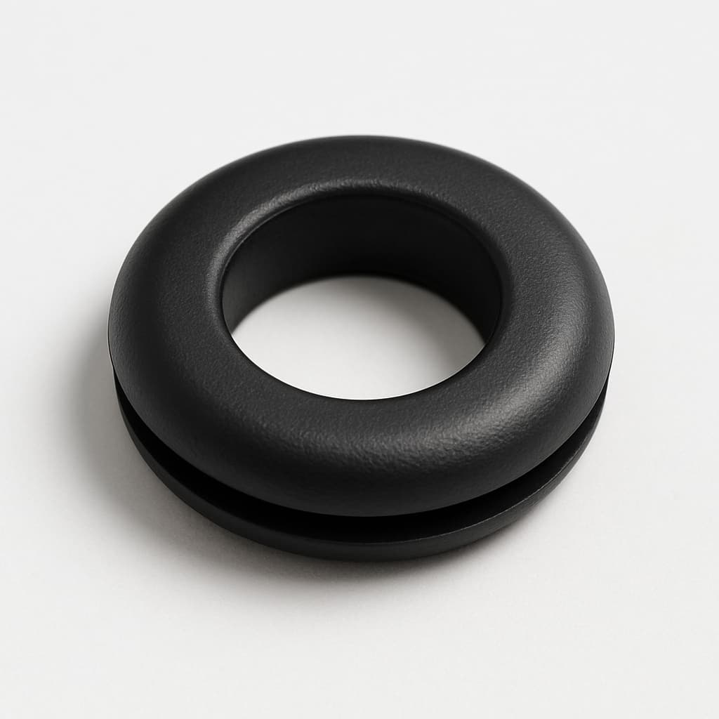 PVC Grommet Black, 11 mm Panel Hole — illustrative AI-generated image