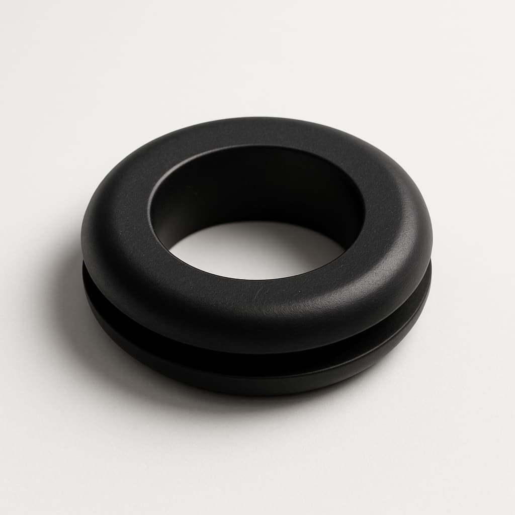 PVC Black Grommet — illustrative AI-generated image
