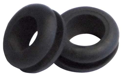 PVC Grommet, Black, 14 mm Panel Hole, 12 mm Cable
