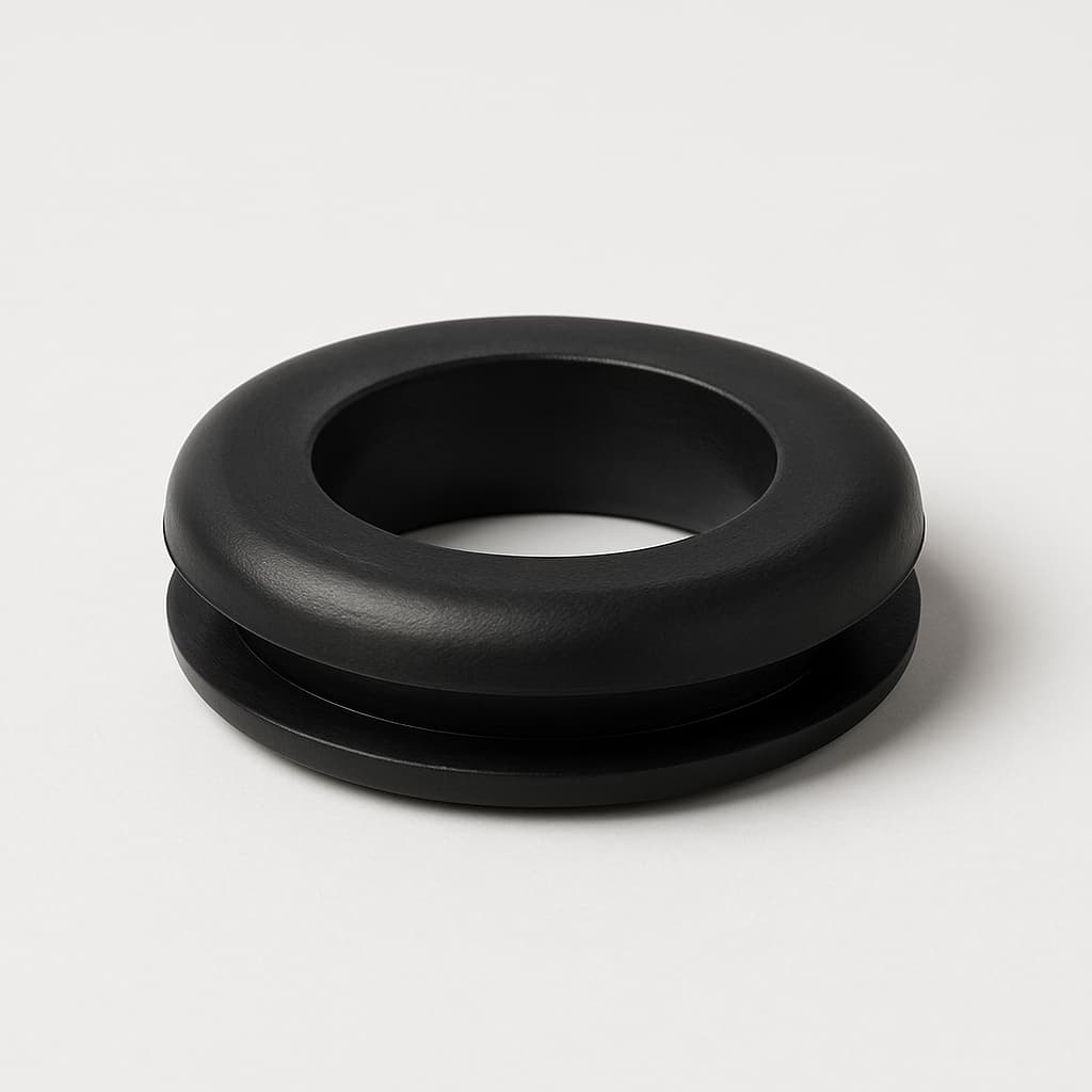 PVC Black Grommet — illustrative AI-generated image