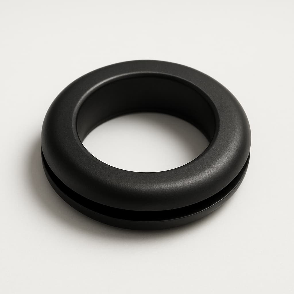 PVC Grommet, Black — illustrative AI-generated image