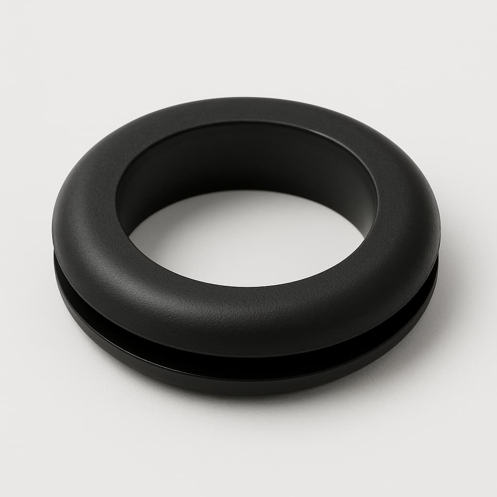 PVC Grommet, Black — illustrative AI-generated image