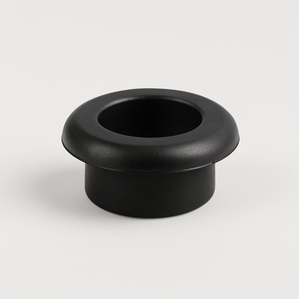 PVC Black Grommet for 6 mm Panel Hole — illustrative AI-generated image