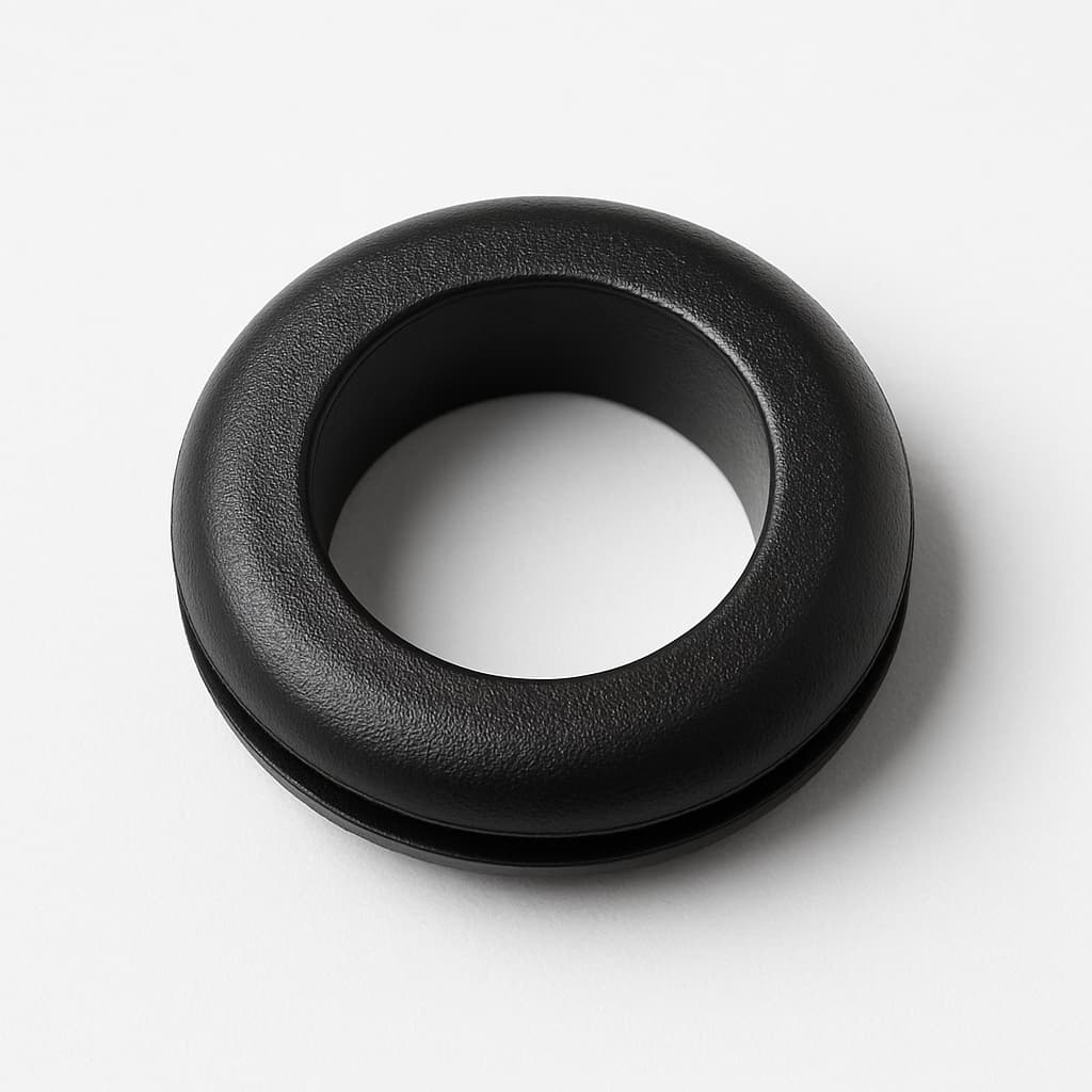 PVC Black Grommet for 6 mm Panel Hole — illustrative AI-generated image