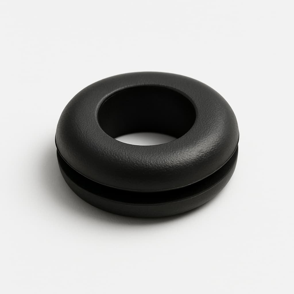 PVC Black Grommet for 6 mm Panel Hole — illustrative AI-generated image
