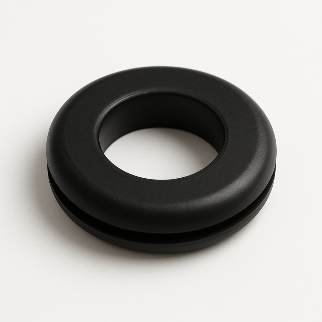 PVC Grommet Black, 8 mm Panel Hole — illustrative AI-generated image