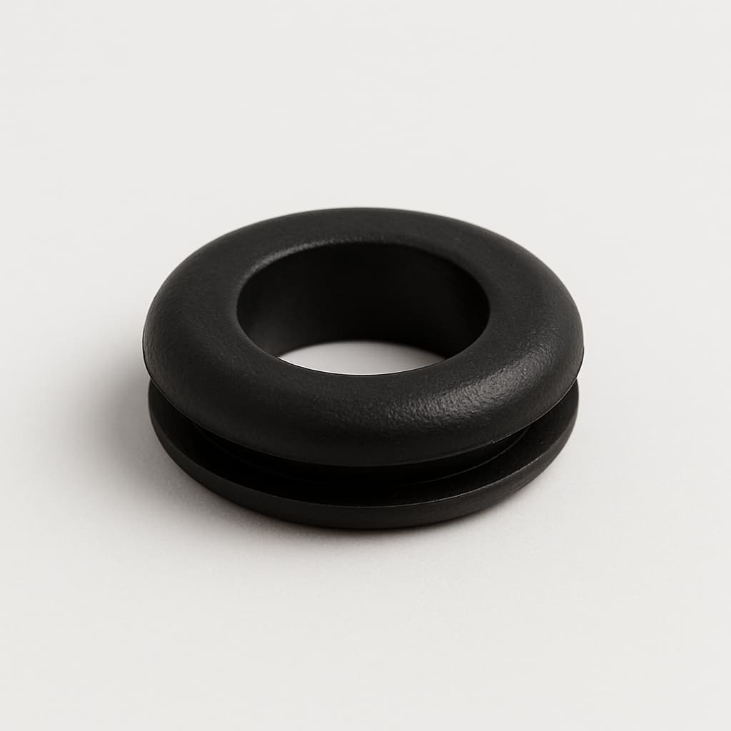 10300 PVC Black Grommet, 8 mm Panel Hole — illustrative AI-generated image
