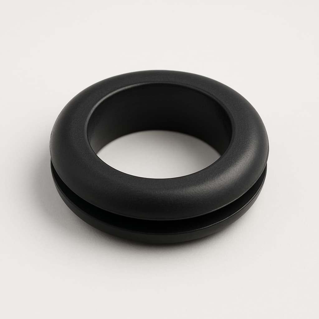 PVC Black Grommet for 8 mm Panel Hole — illustrative AI-generated image