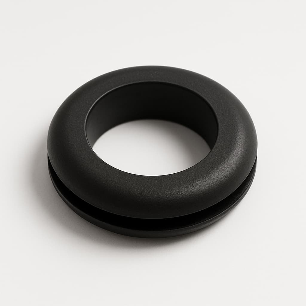 PVC Black Grommet for 8 mm Panel Hole — illustrative AI-generated image
