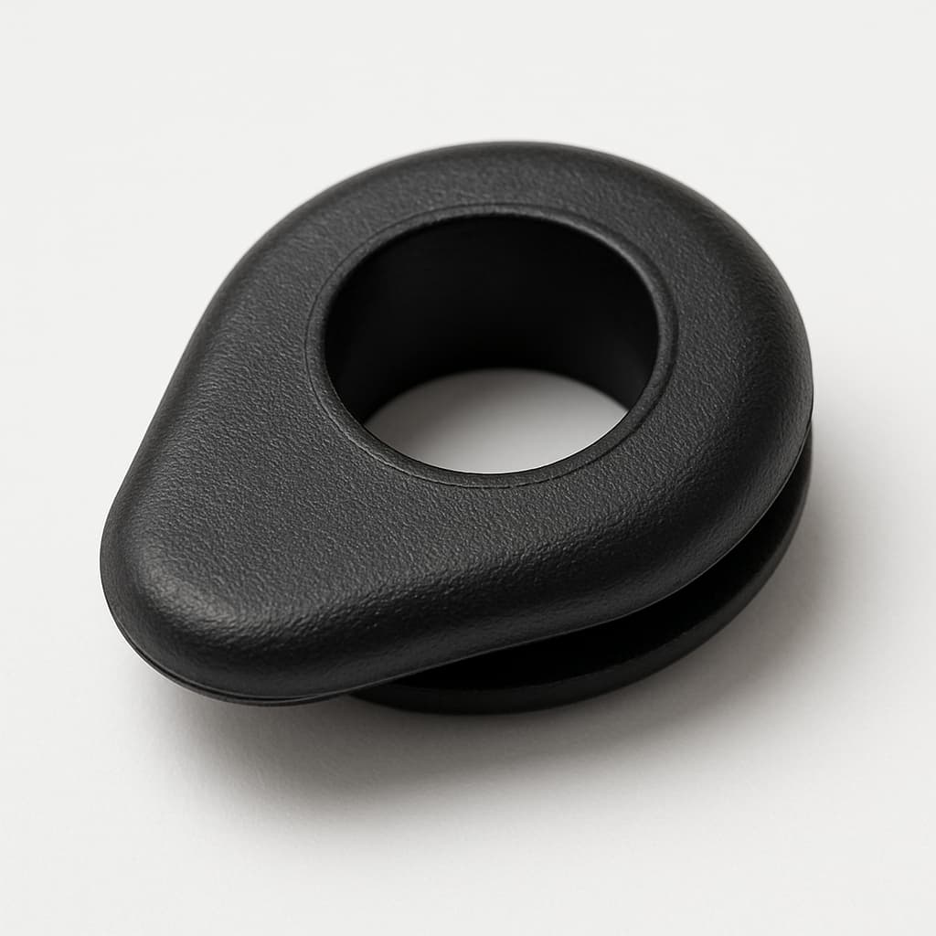 PVC Grommet, Black, 8 mm Panel Hole — illustrative AI-generated image