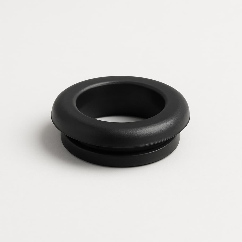 PVC Black Grommet for 9 mm Panel Hole — illustrative AI-generated image
