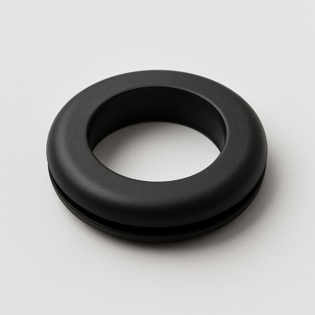 PVC Black Grommet 23 mm Panel Hole — illustrative AI-generated image
