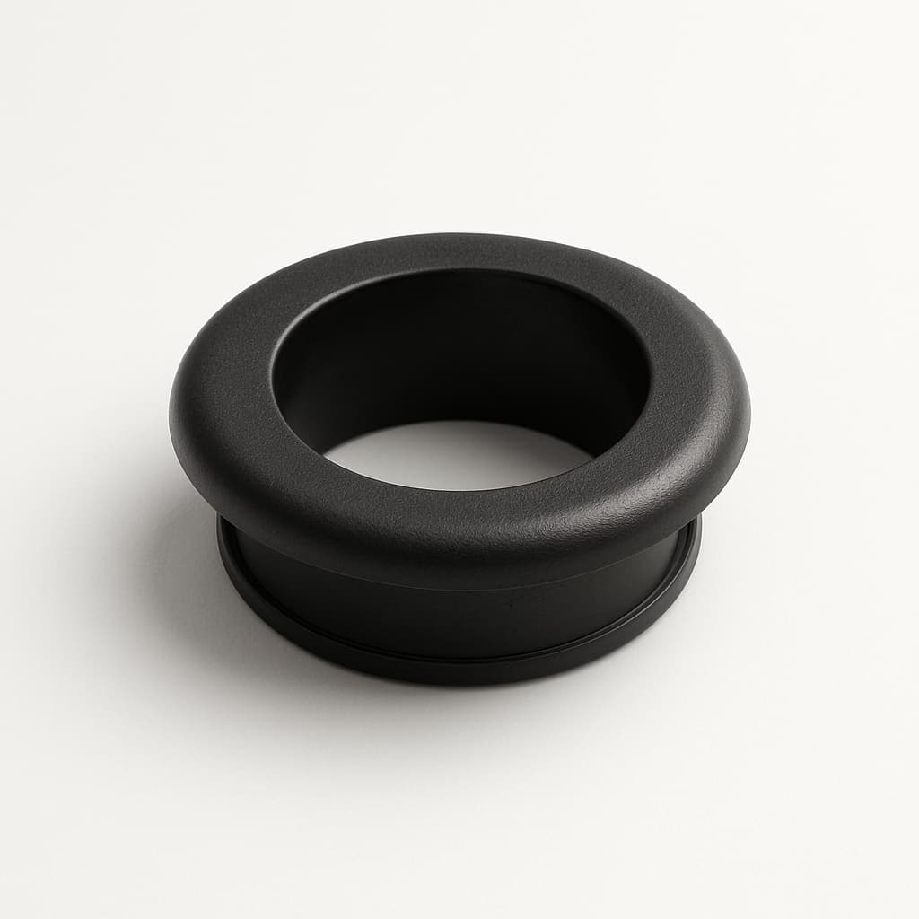 PVC Black Grommet for 24 mm Panel Hole — illustrative AI-generated image