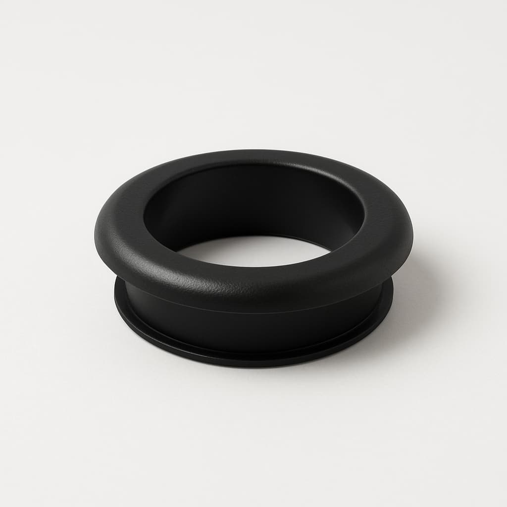 PVC Grommet, Black, 24 mm Panel Hole — illustrative AI-generated image