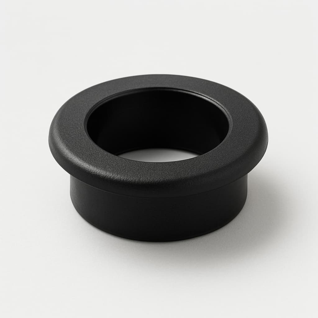 PVC Black Grommet, 24 mm Panel Hole — illustrative AI-generated image
