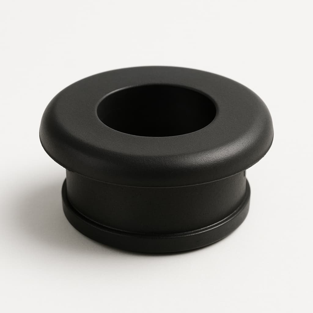 PVC Grommet, Black, 26 mm Panel Hole — illustrative AI-generated image