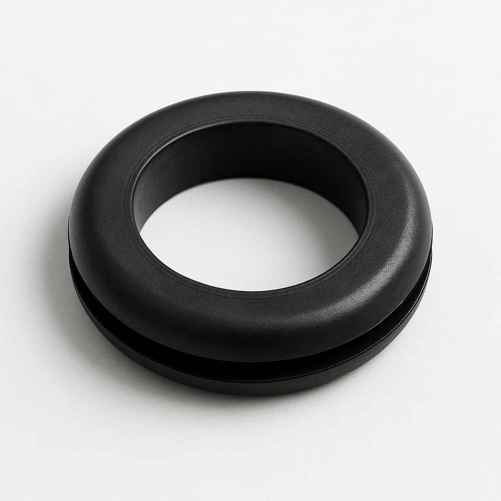 PVC Grommet, Black, 26 mm Panel Hole — illustrative AI-generated image