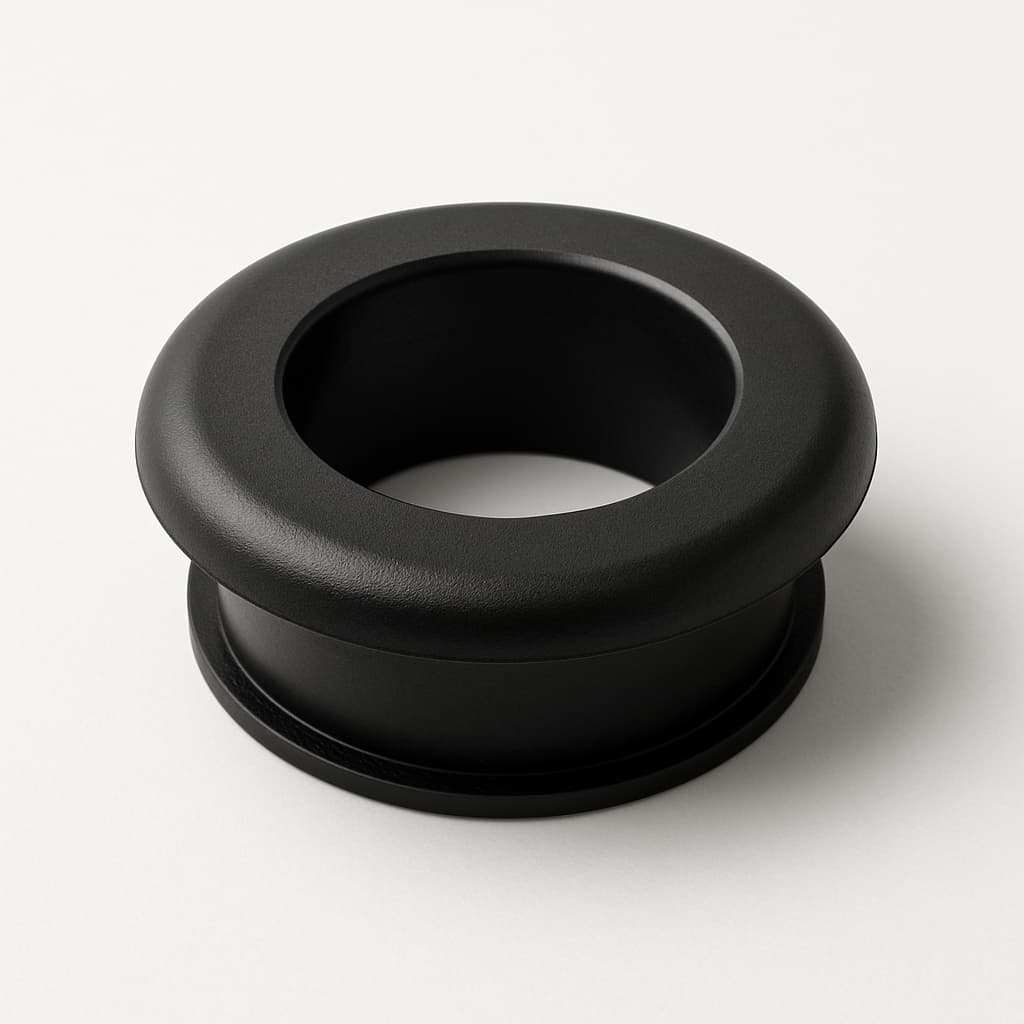 PVC Black Grommet for 26 mm Panel Hole — illustrative AI-generated image