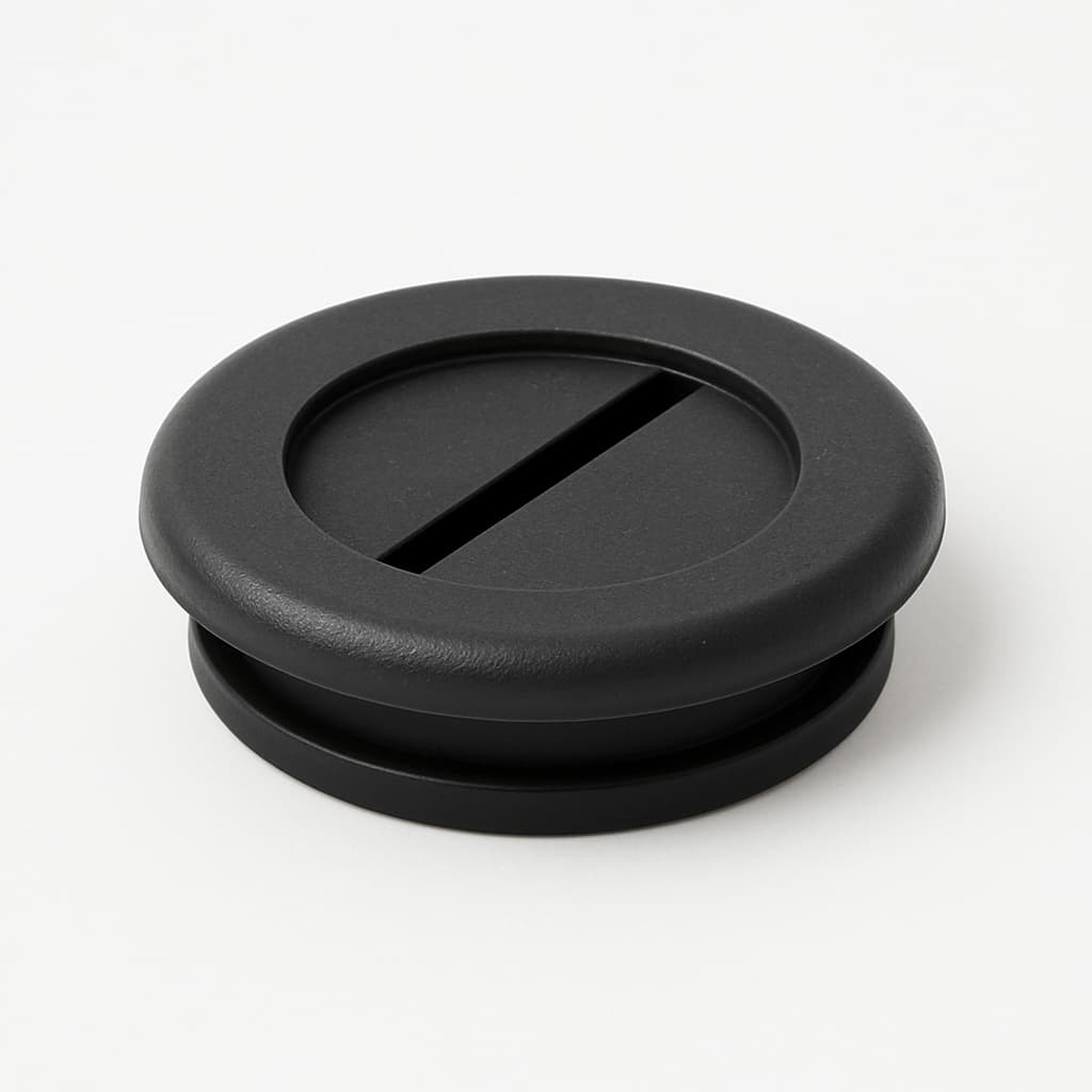 PVC Grommet, Black, 39 mm Panel Hole — illustrative AI-generated image