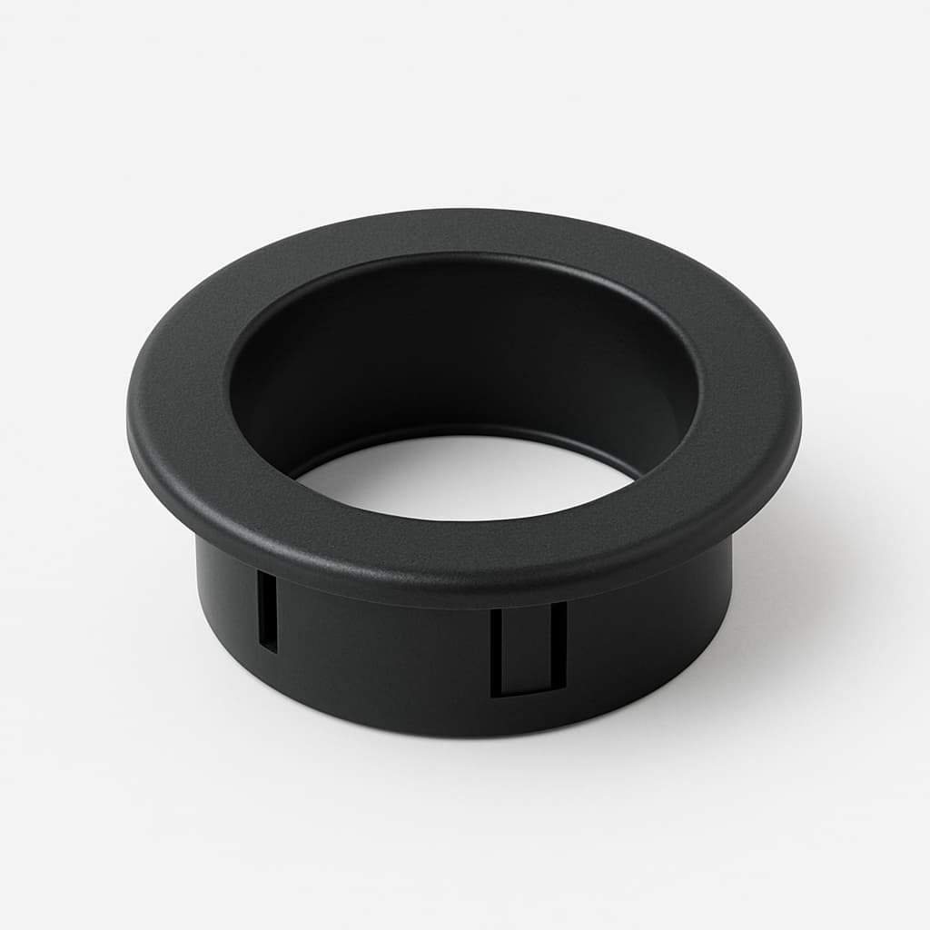 PVC Black Grommet, 39 mm Panel Hole — illustrative AI-generated image