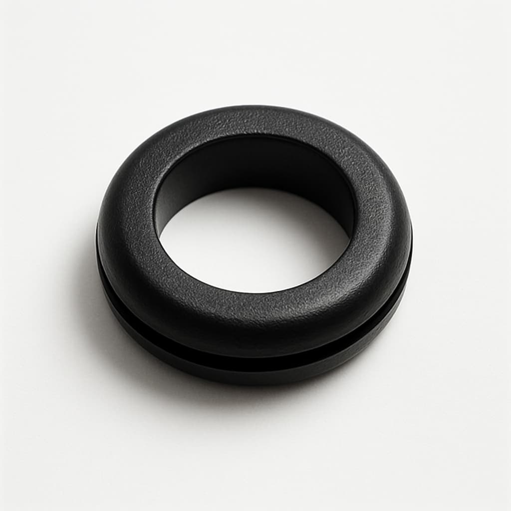 PVC Grommet, Black, 11.5 mm Panel Hole — illustrative AI-generated image