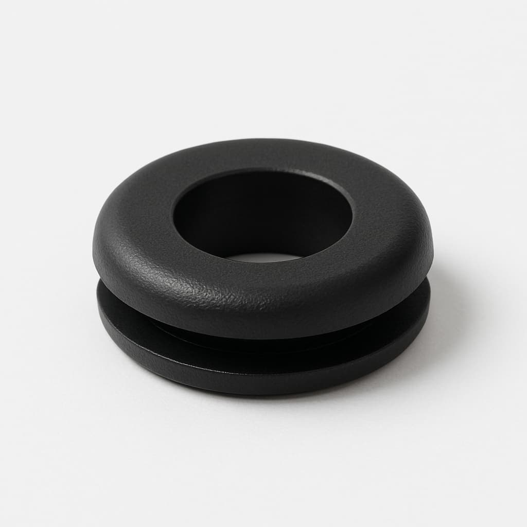 PVC Black Grommet for 10 mm Panel Hole — illustrative AI-generated image
