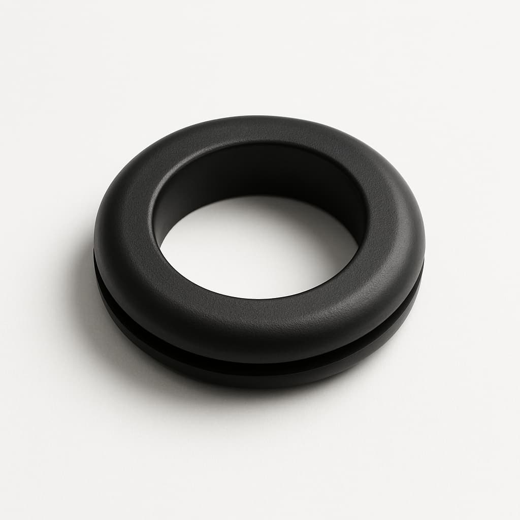 PVC Black Grommet — illustrative AI-generated image