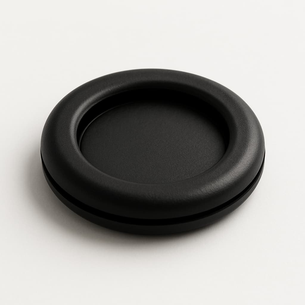 PVC Membrane Grommet, Black, 24 mm Panel Hole — illustrative AI-generated image