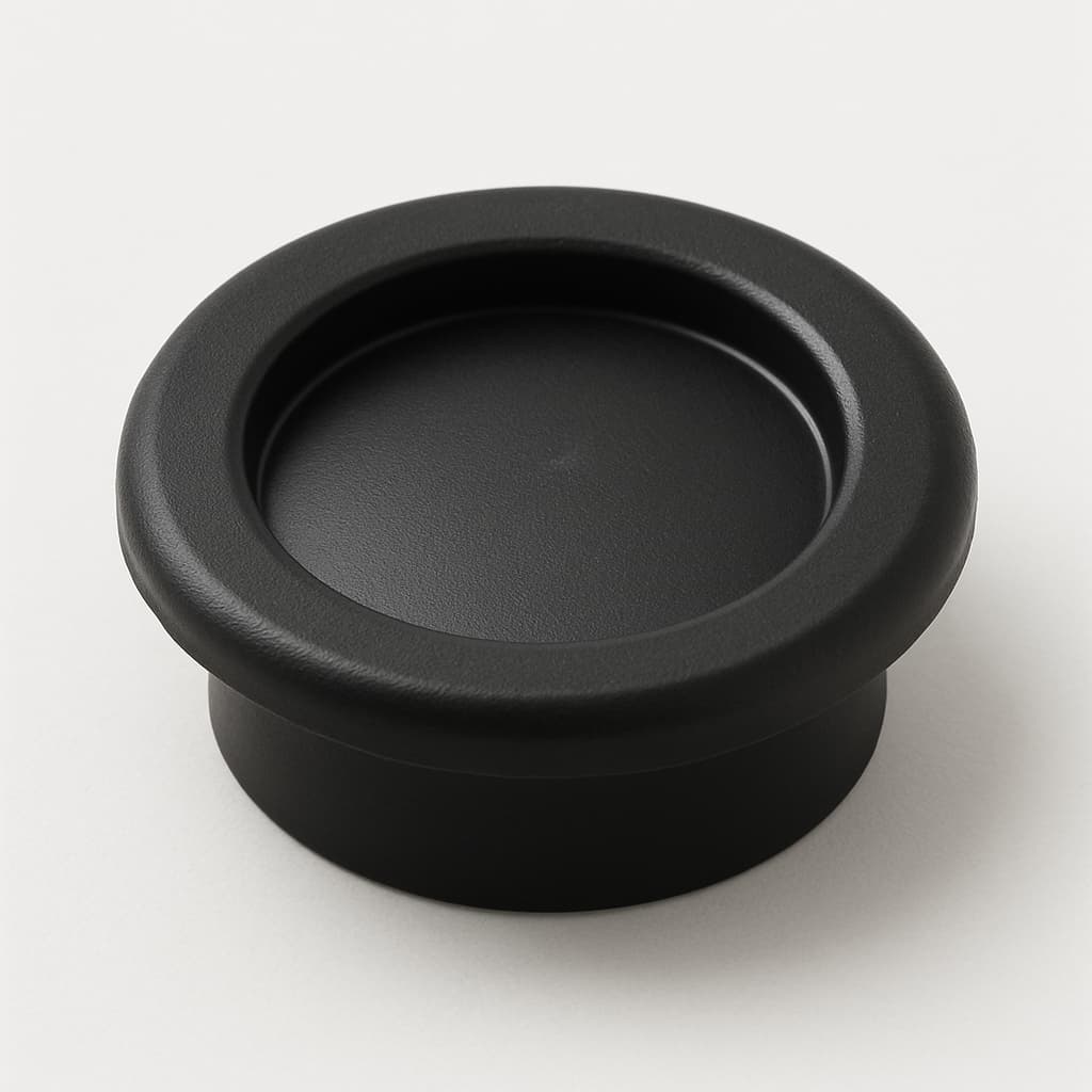 PVC Membrane Grommet, Black, 24 mm Panel Hole — illustrative AI-generated image