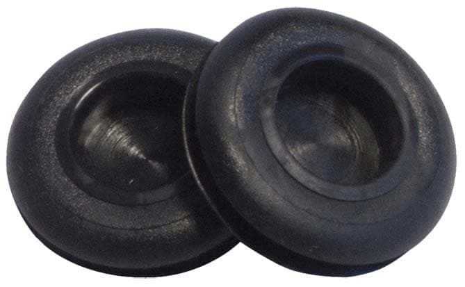 PVC Membrane Grommet, Black, 24 mm Panel Hole