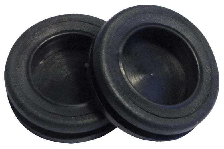 PVC Membrane Grommet, Black, 26 mm Panel Hole