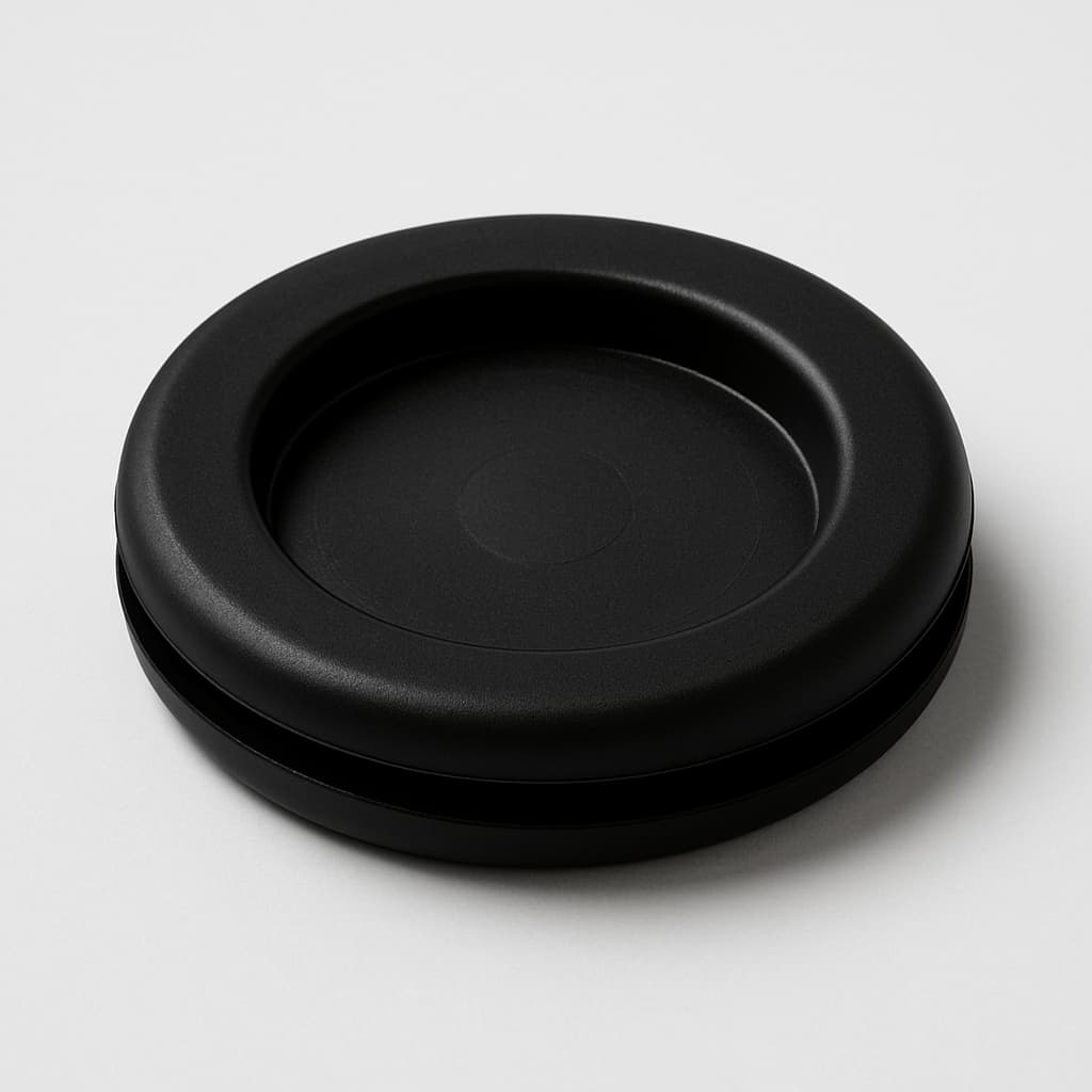 PVC Membrane Grommet, Black, 26 mm Panel Hole — illustrative AI-generated image