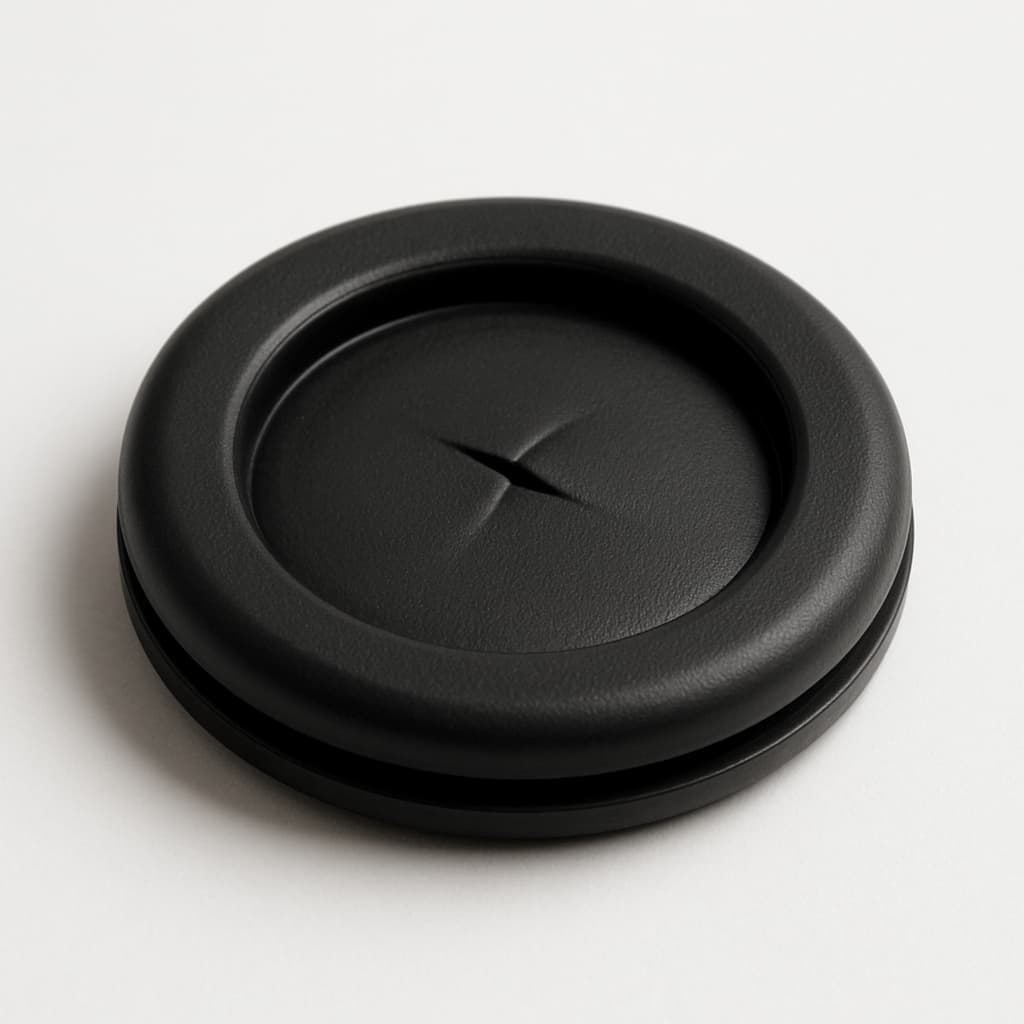 PVC Membrane Grommet, Black, 26 mm Panel Hole — illustrative AI-generated image