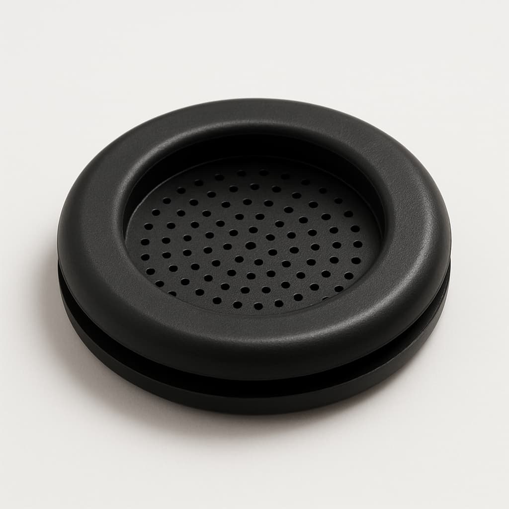 PVC Grommet with Perforated Membrane — illustrative AI-generated image