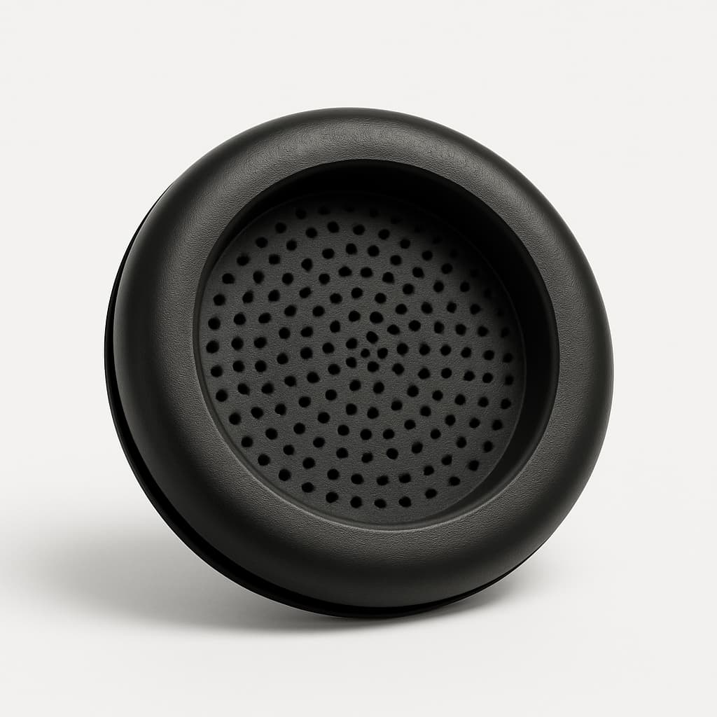 PVC Black Grommet with Perforated Membrane — illustrative AI-generated image