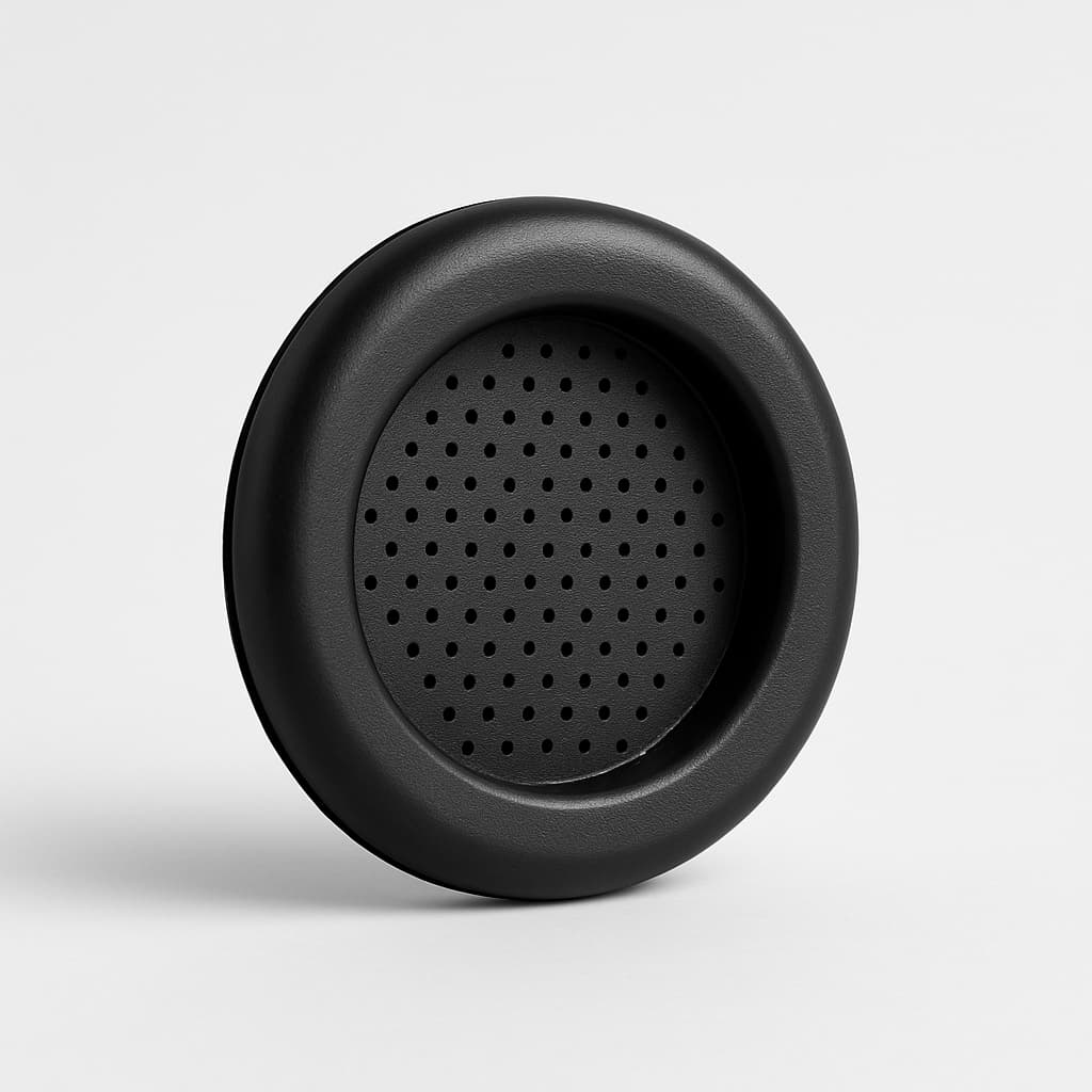 PVC Grommet with Perforated Membrane, Black — illustrative AI-generated image