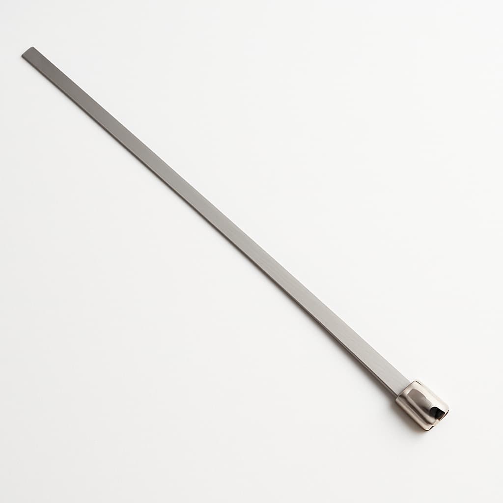 Stainless Steel Ball-Lock Cable Tie 600 mm x 4.6 mm — illustrative AI-generated image