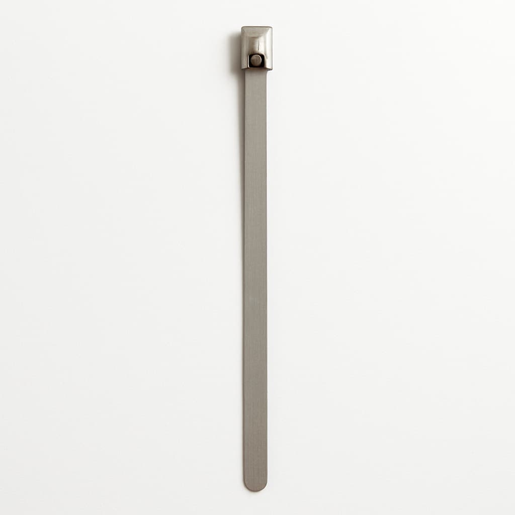 Stainless Steel Ball-Lock Cable Tie 550 mm x 4.6 mm — illustrative AI-generated image