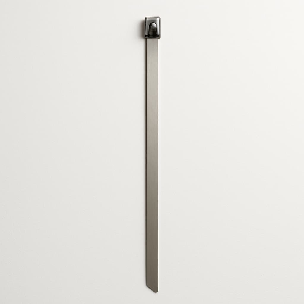 Uncoated Stainless Steel Ball-Lock Cable Tie, 600 mm x 4.6 mm, S316 — illustrative AI-generated image