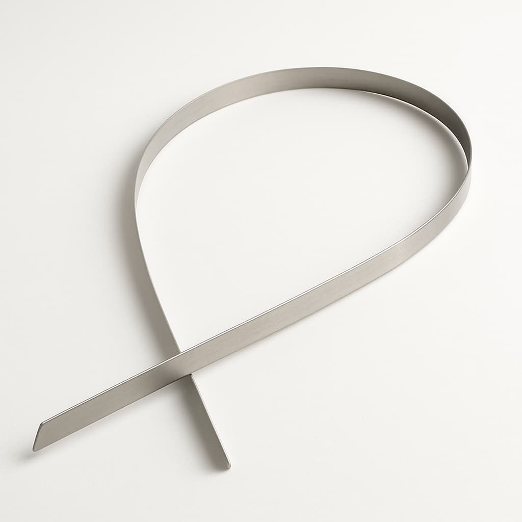 Stainless Steel Ball-Lock Cable Tie 600 mm x 7.9 mm — illustrative AI-generated image