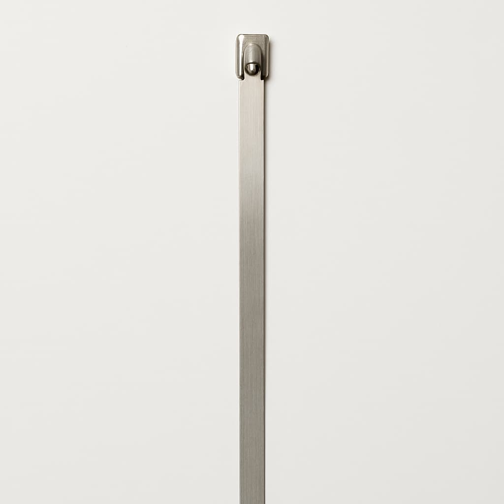 Stainless Steel Ball-Lock Cable Tie, 400 mm x 4.6 mm — illustrative AI-generated image