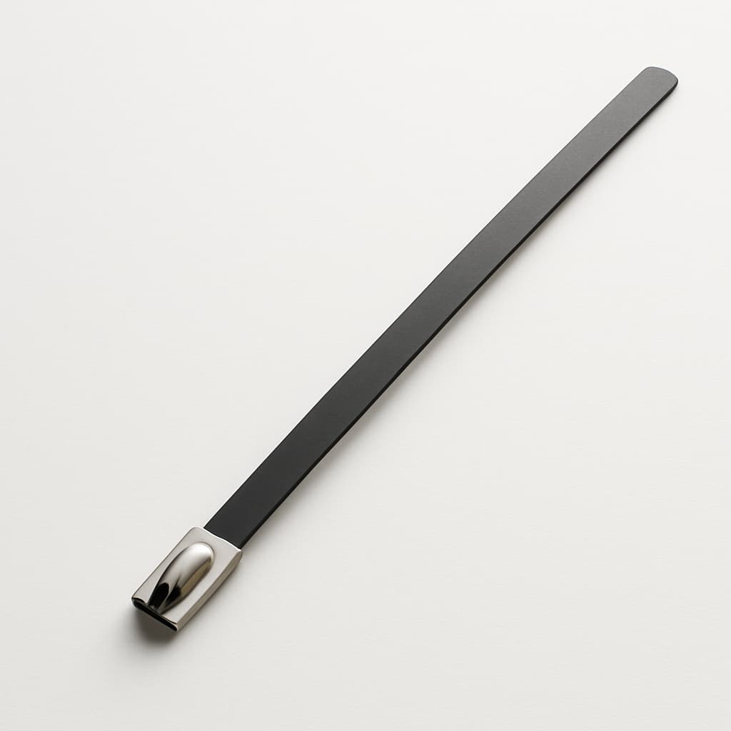 Stainless Steel Cable Tie Ball-Lock Half Coated 400 mm x 7.9 mm — illustrative AI-generated image