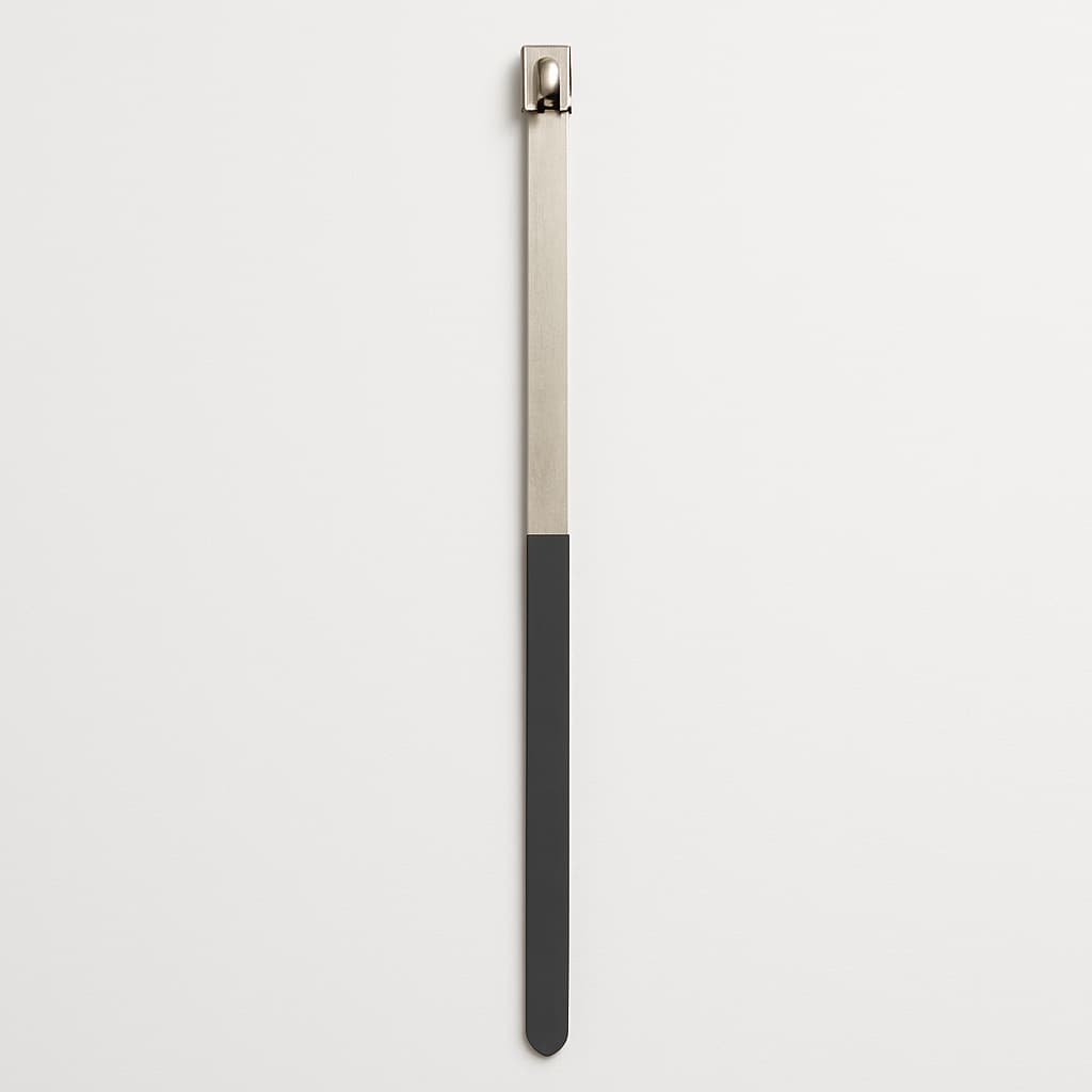 Stainless Steel Ball-Lock Cable Tie, Half Coated, 450 mm x 7.9 mm — illustrative AI-generated image