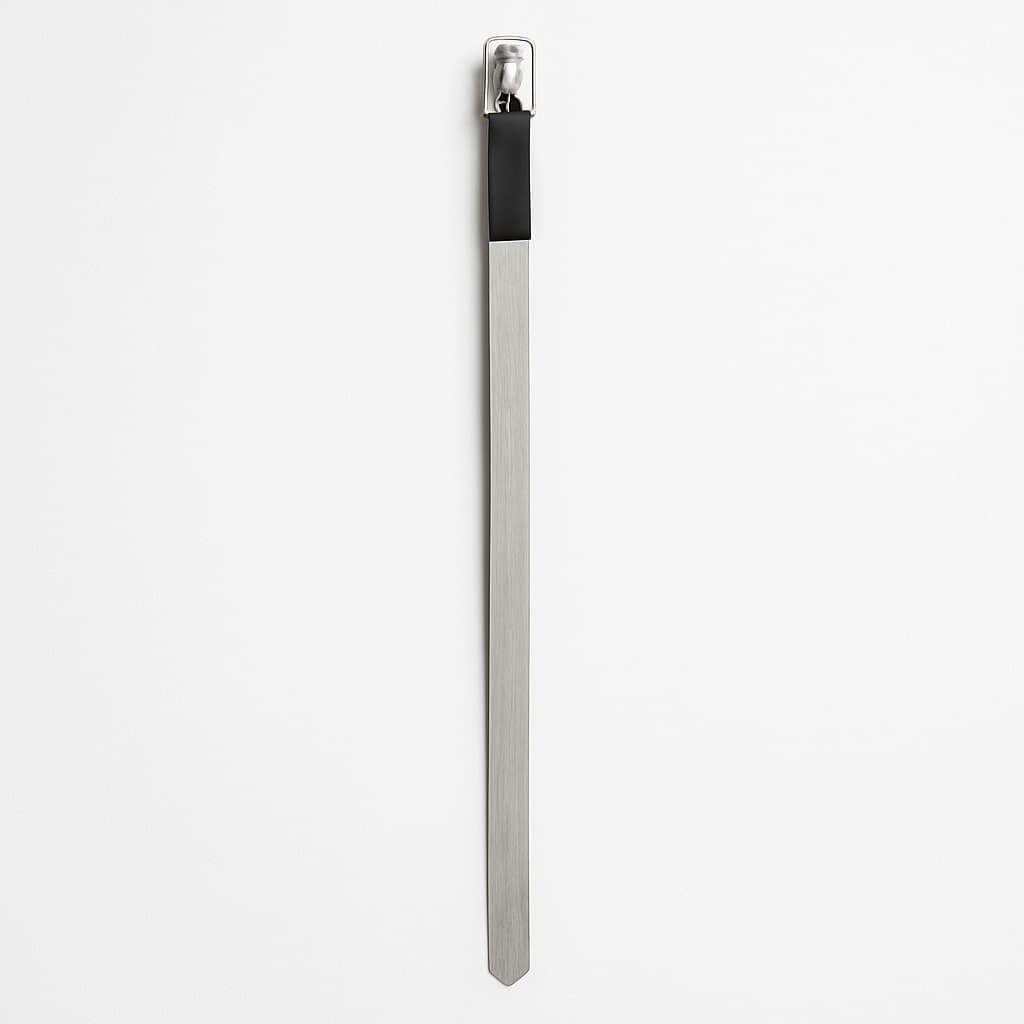 Ball-Lock Stainless Steel Cable Tie, Half Coated, 630 mm x 7.9 mm, S316 — illustrative AI-generated image