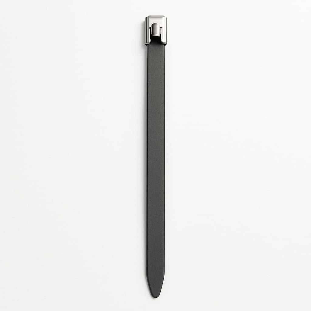 Stainless Steel Ball-Lock Cable Tie, Full Coated, 300 mm x 4.6 mm — illustrative AI-generated image