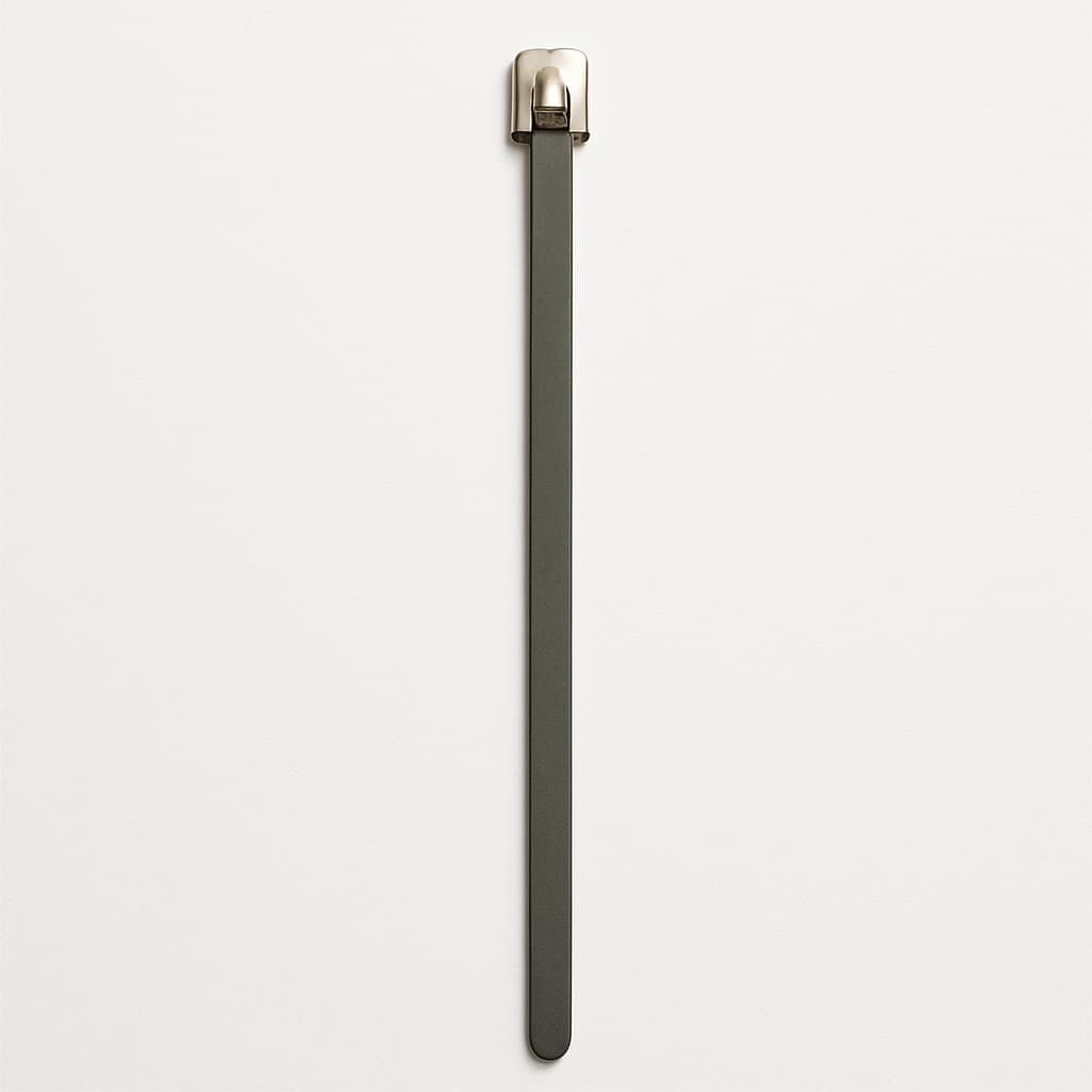 Stainless Steel Ball-Lock Cable Tie, Full Coated, 400 mm x 4.6 mm — illustrative AI-generated image
