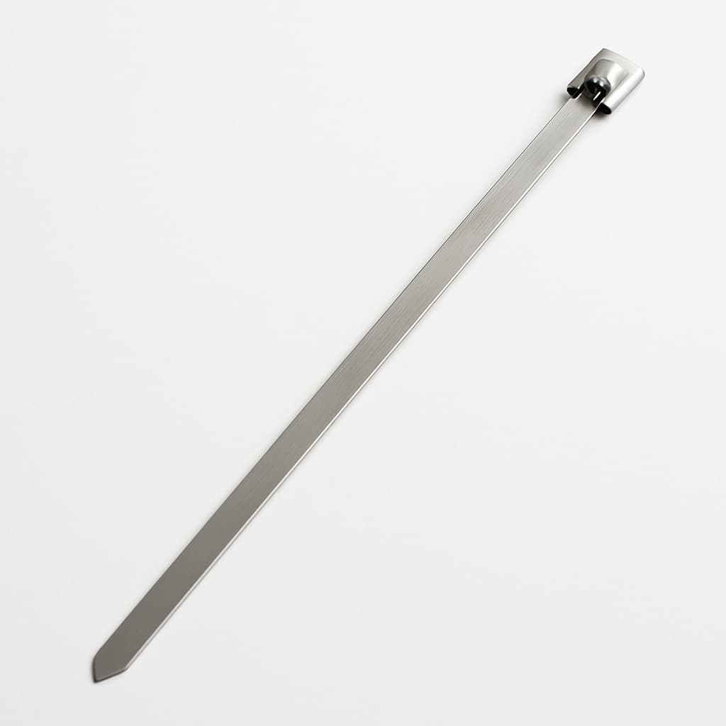 Stainless Steel Ball-Lock Cable Tie 500 mm x 4.6 mm — illustrative AI-generated image