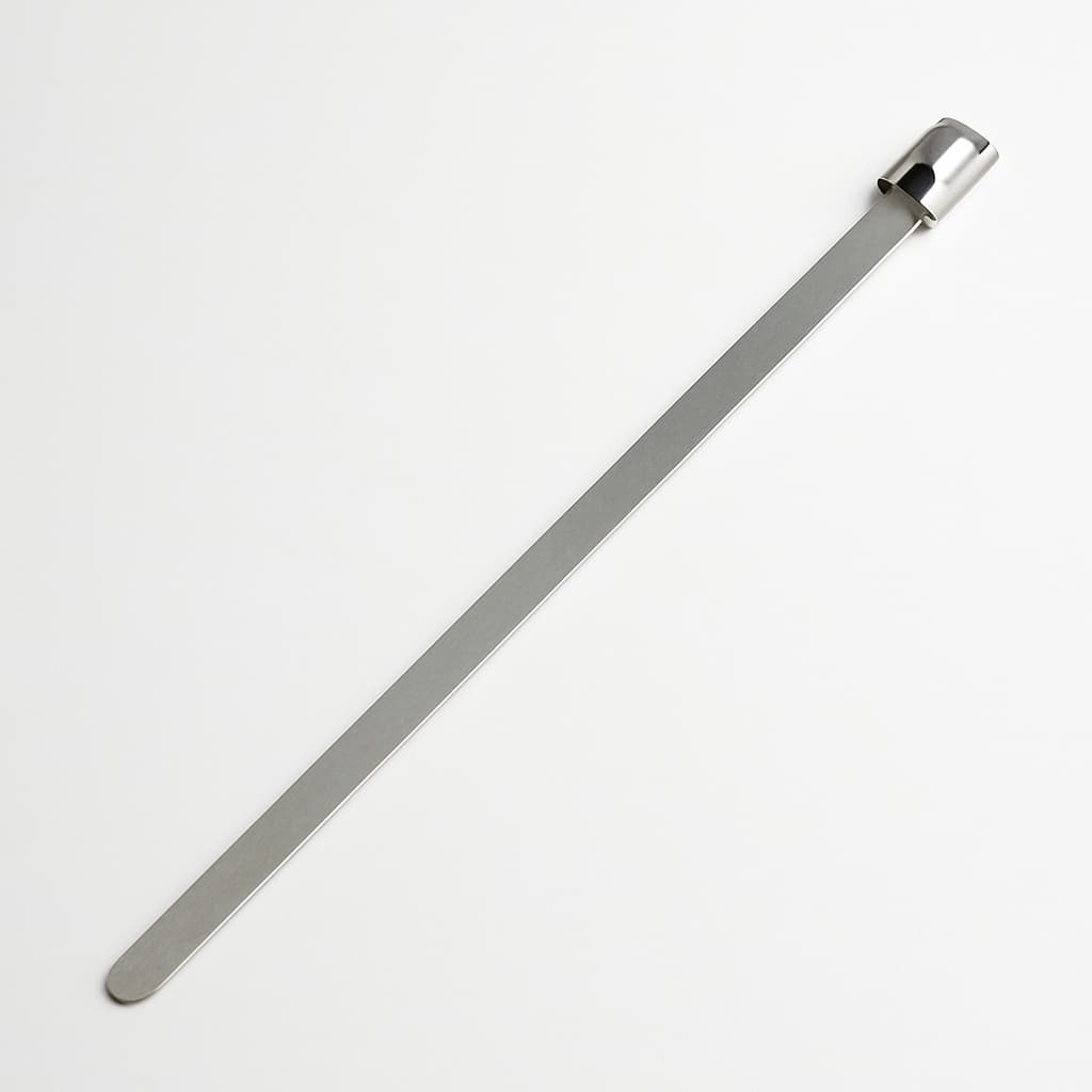 Stainless Steel Cable Tie, Ball-Lock, 300 mm x 4.6 mm — illustrative AI-generated image