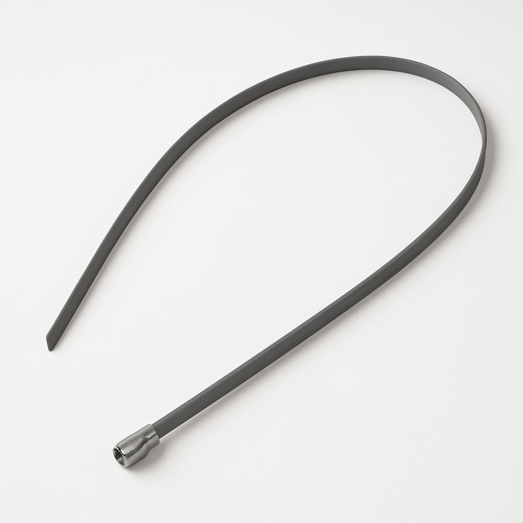 Stainless Steel Cable Tie Ball-Lock Full Coated 600 mm x 4.6 mm S316 — illustrative AI-generated image