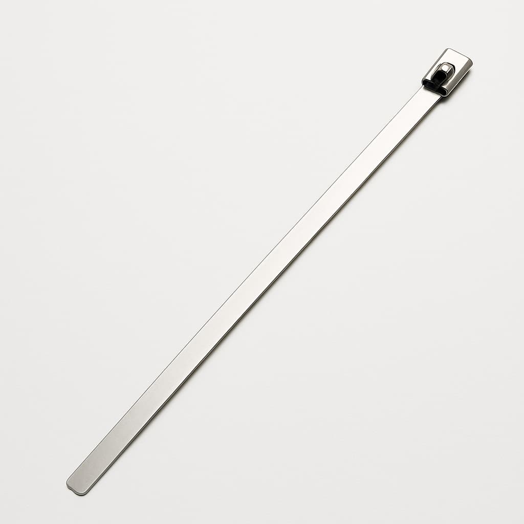 Stainless Steel Ball-Lock Cable Tie 350 mm x 7.9 mm S304 — illustrative AI-generated image